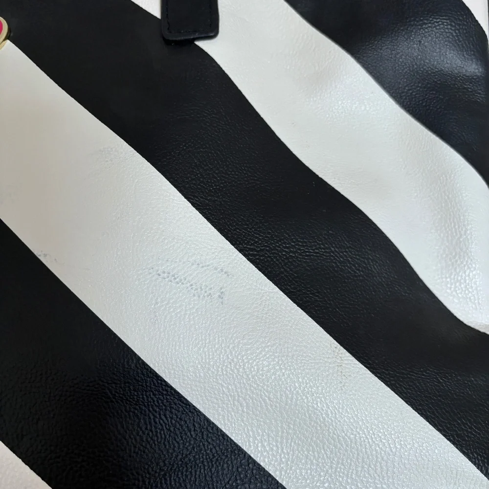 Betsey Johnson All That Jazz striped Faux Leather Tote